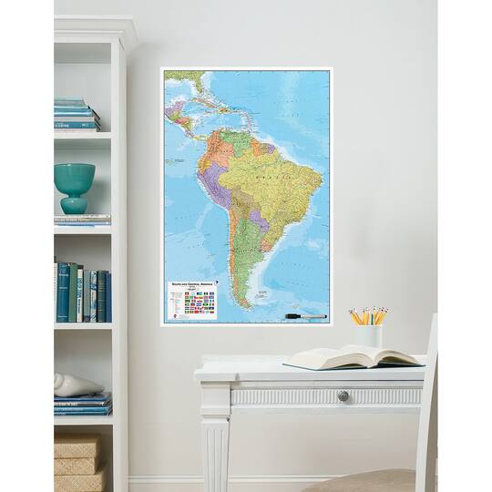 WallPops Dry Erase South America Map